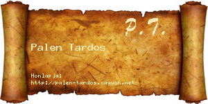 Palen Tardos névjegykártya